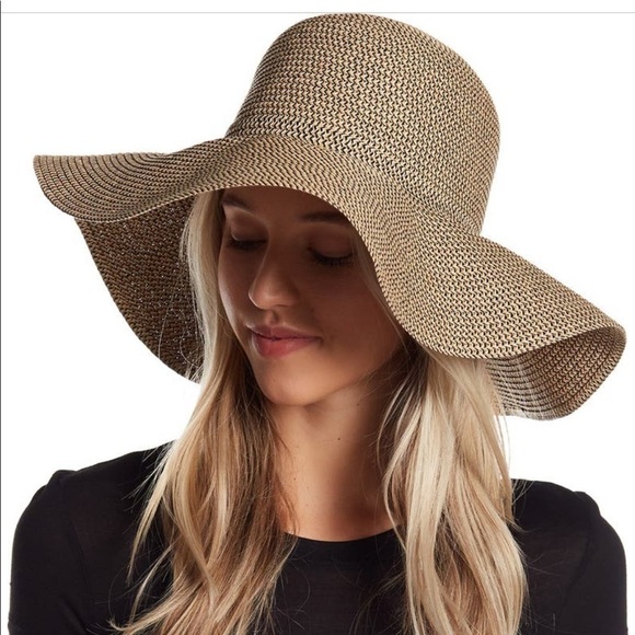 David and Young Accessories - Boho Floppy Woven Wide Brim Hat